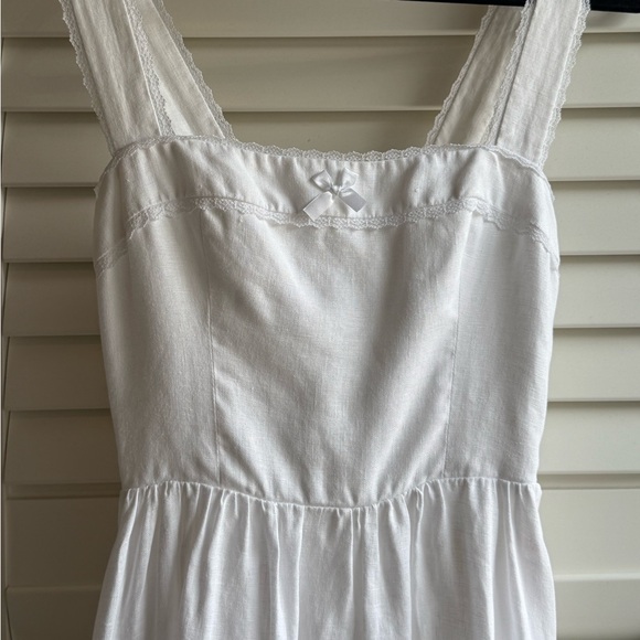 Reformation Rowen Linen Dress White - Size 0 - Picture 5 of 8
